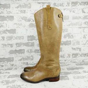 Sam Edelman Penny Brown Leather Zip Up Riding Boots H590