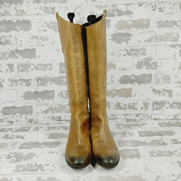 Sam Edelman Penny Brown Leather Zip Up Riding Boots H590