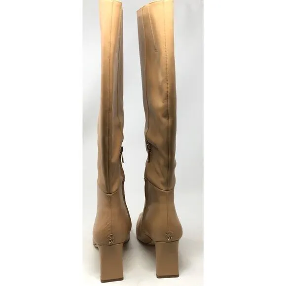 Sam Edelman Sylvia Women's Size 8.5 Luxe Tan Tall Leather Knee High Boots