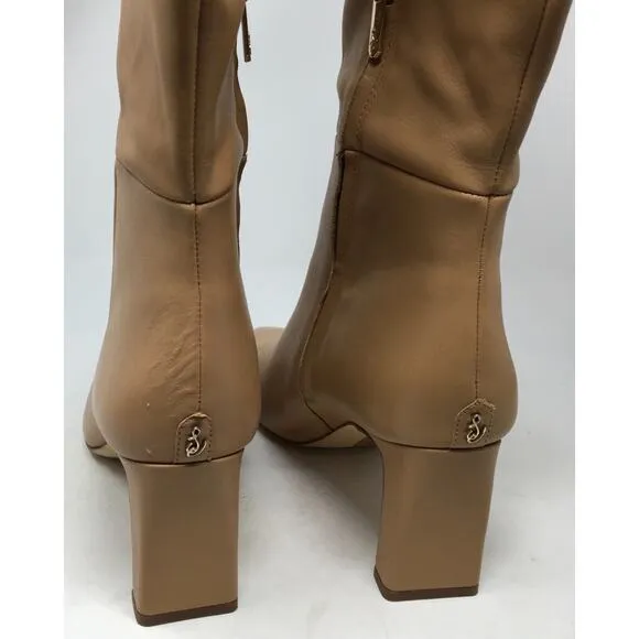 Sam Edelman Sylvia Women's Size 8.5 Luxe Tan Tall Leather Knee High Boots