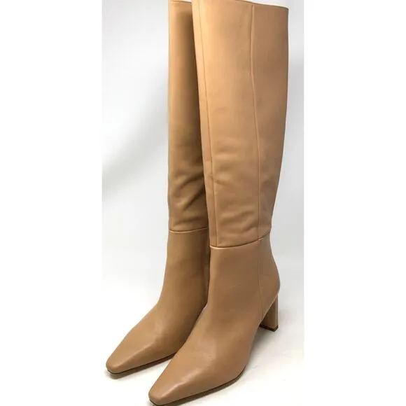 Sam Edelman Sylvia Women's Size 8.5 Luxe Tan Tall Leather Knee High Boots