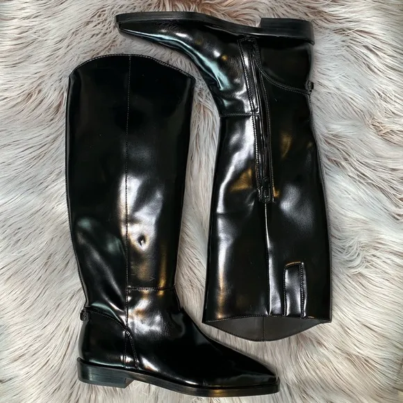 Sam Edelman Women’s Cesar Faux Leather Knee High Boots Black Size 6.5