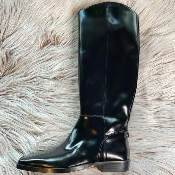 Sam Edelman Women’s Cesar Faux Leather Knee High Boots Black Size 6.5