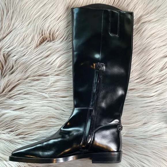 Sam Edelman Women’s Cesar Faux Leather Knee High Boots Black Size 6.5