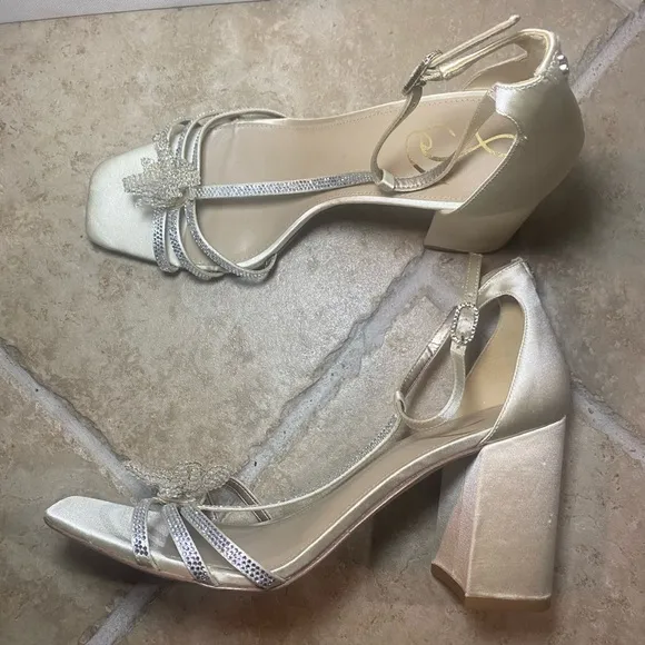 Sam Edelman Women's Cream‎ Block Heel Sandals