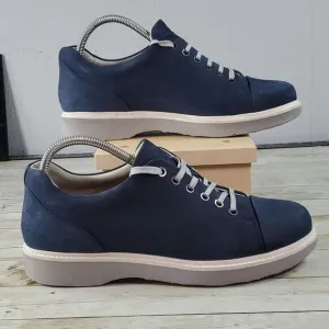Samuel Hubbard 9 Fast Navy Womens Casual Walking Shoes Sneaker Nubuck‎ Leather