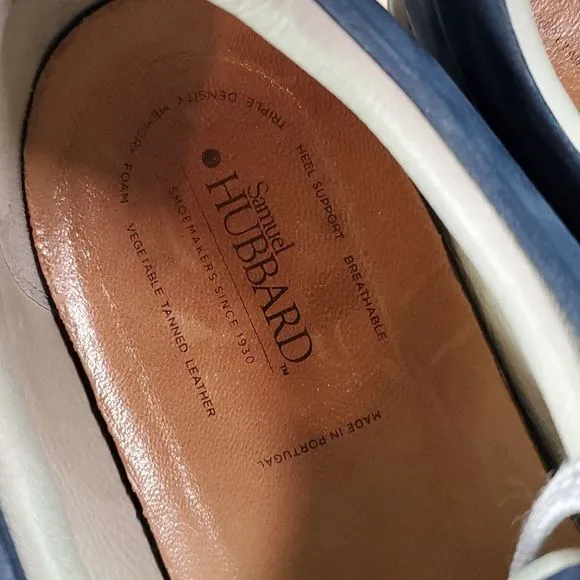 Samuel Hubbard 9 Fast Navy Womens Casual Walking Shoes Sneaker Nubuck‎ Leather