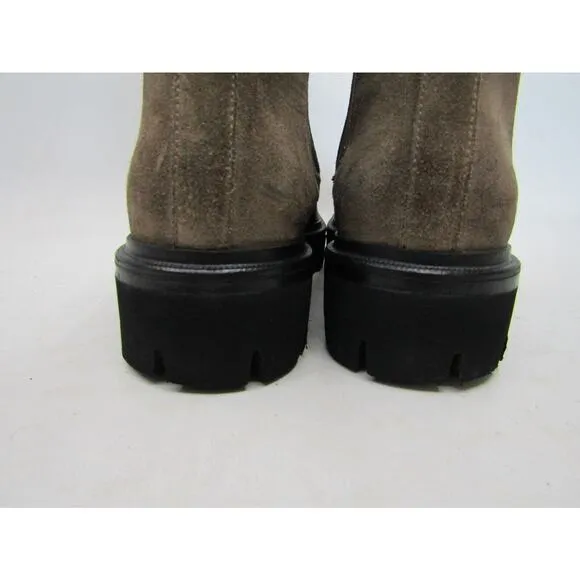 Santoni Womens Size 37 EUR Brown Suede Chelsea Ankle Fashion Boots Bootie