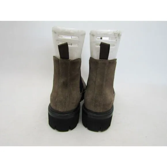 Santoni Womens Size 37 EUR Brown Suede Chelsea Ankle Fashion Boots Bootie