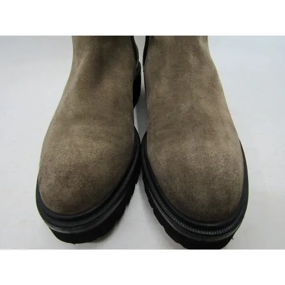 Santoni Womens Size 37 EUR Brown Suede Chelsea Ankle Fashion Boots Bootie