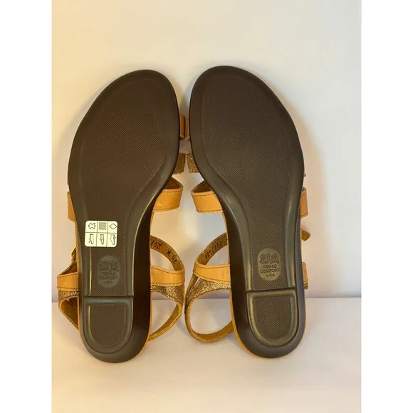 SAS Aurora Brown Sandals Size 7.5 W Like New