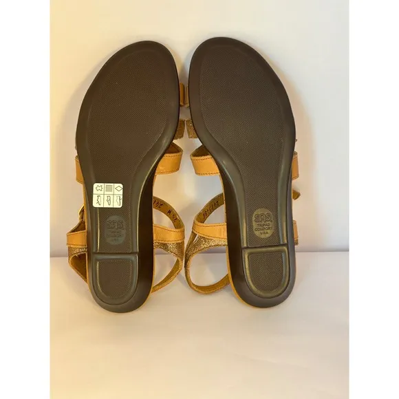 SAS Aurora Brown Sandals Size 7.5 W Like New