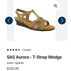 SAS Aurora Brown Sandals Size 7.5 W Like New