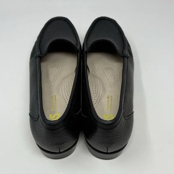 SAS Simplify Loafers Womens 10.5 N Narrow Black Leather Casual Slip On Shoes
