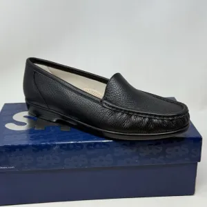 SAS Simplify Loafers Womens 10.5 N Narrow Black Leather Casual Slip On Shoes