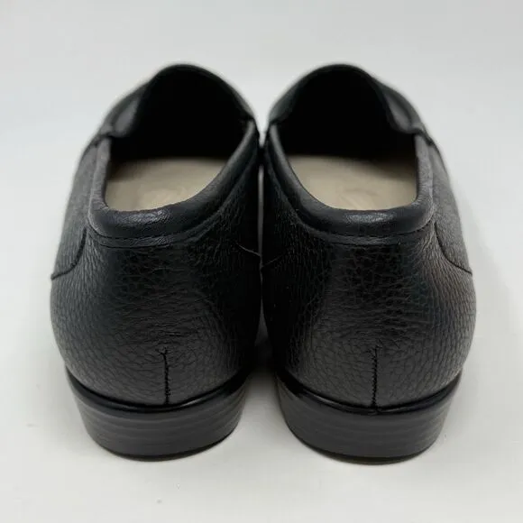 SAS Simplify Loafers Womens 10.5 N Narrow Black Leather Casual Slip On Shoes