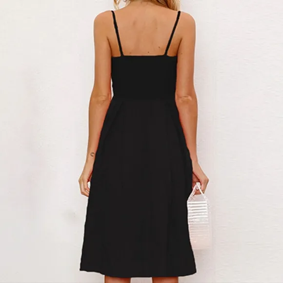 Sassy Sweetheart Smock Dress - Black