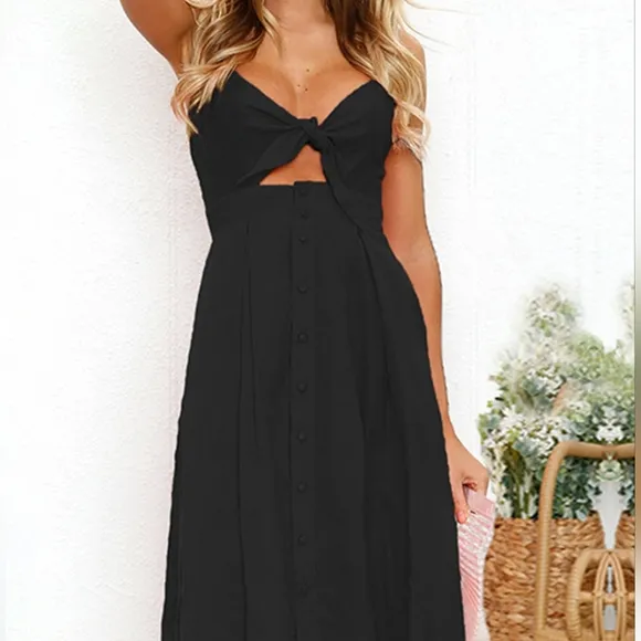 Sassy Sweetheart Smock Dress - Black
