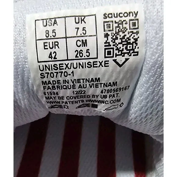 Saucony MENS 8.5 WOMENS SZ 10 Jazz Court 1776 Shoes Sneakers Patriotic Skate