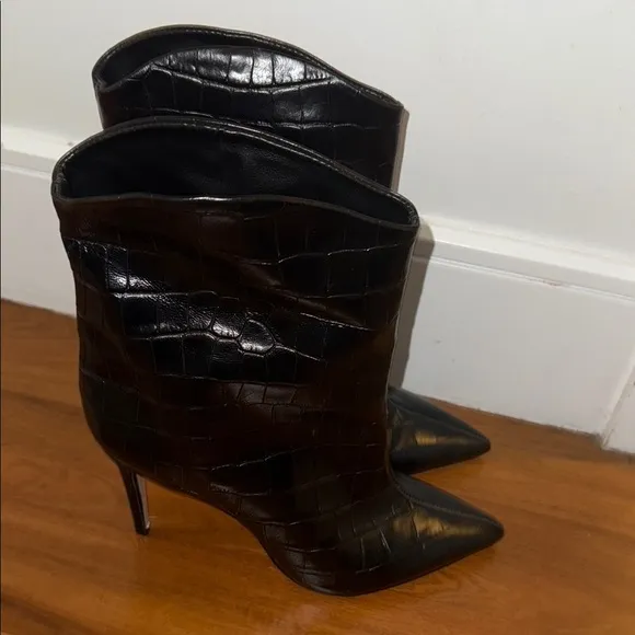 SCHUTZ Black Heeled Boots with Stiletto Heel NWT