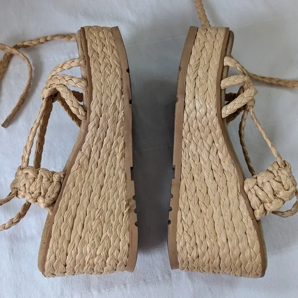 Schutz Revolve Geissa Platform Wedge Espadrille Sandals