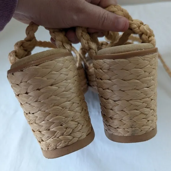 Schutz Revolve Geissa Platform Wedge Espadrille Sandals