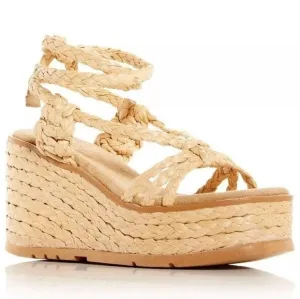 Schutz Revolve Geissa Platform Wedge Espadrille Sandals
