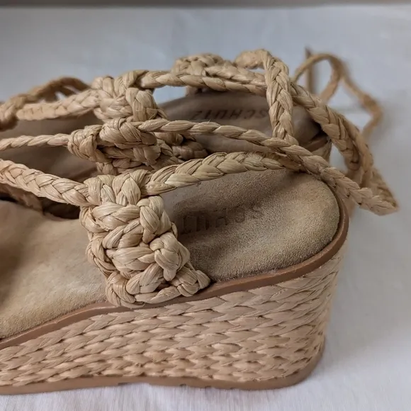 Schutz Revolve Geissa Platform Wedge Espadrille Sandals