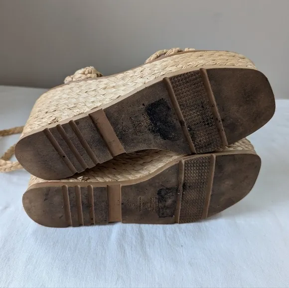 Schutz Revolve Geissa Platform Wedge Espadrille Sandals