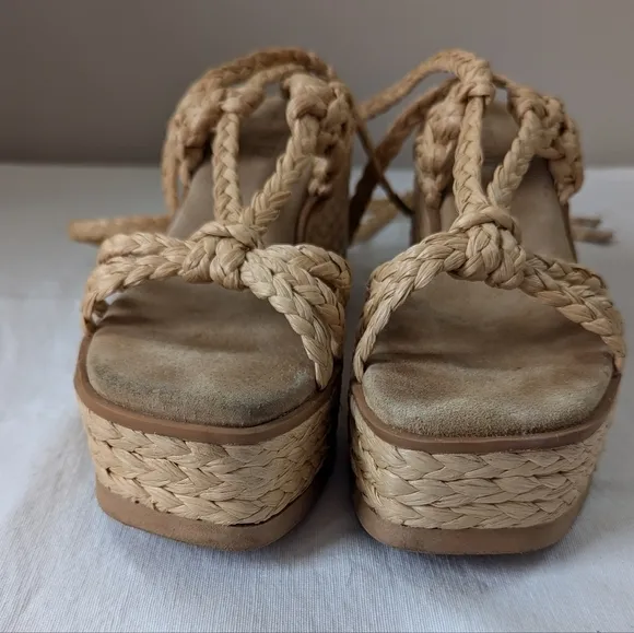 Schutz Revolve Geissa Platform Wedge Espadrille Sandals