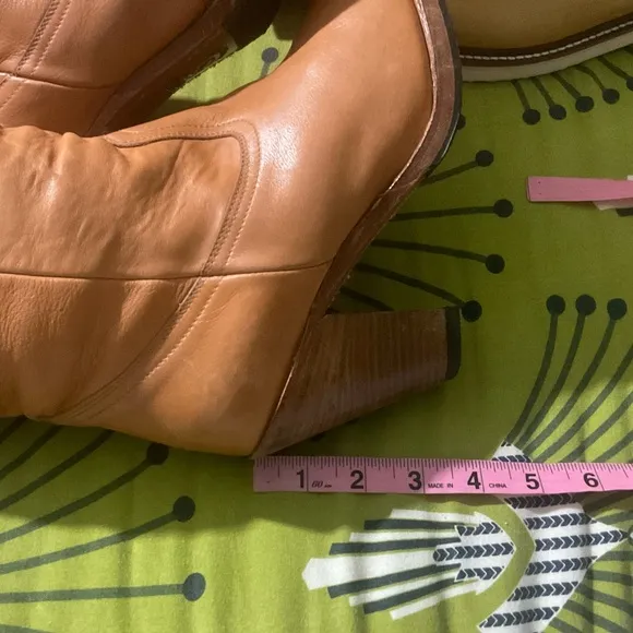 SENDRA Spain Slouch Cognac Leather Western Boots Size 10
