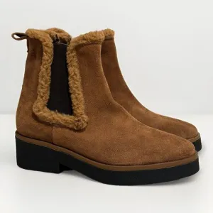 Sesto Meucci teddy‎ Booties Suede Leather Womens SZ 37 6.5 - Made in Italy NEW