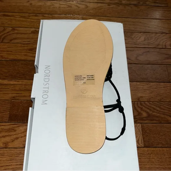 Seychelles Beach is Better Knotted Sandals Black &amp; Tan Leather Women’s Size 6.5