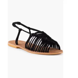 Seychelles Beach is Better Knotted Sandals Black &amp; Tan Leather Women’s Size 6.5