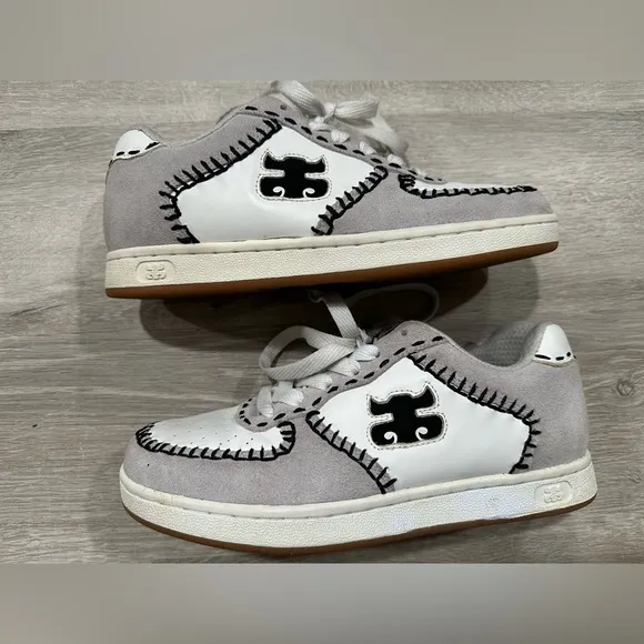 SH51 Ipath Sativa Hemp Skate Shoes Very Rare Vintage Mens Size 7 Grey White