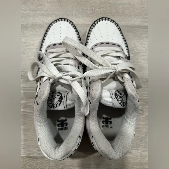 SH51 Ipath Sativa Hemp Skate Shoes Very Rare Vintage Mens Size 7 Grey White