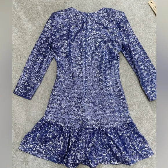 SHOSHANNA - Serena Glitter Mini Dress - Periwinkle- size 8 - Immaculate