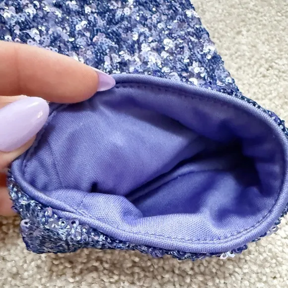 SHOSHANNA - Serena Glitter Mini Dress - Periwinkle- size 8 - Immaculate