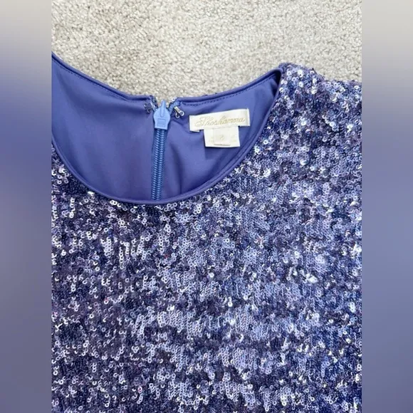 SHOSHANNA - Serena Glitter Mini Dress - Periwinkle- size 8 - Immaculate