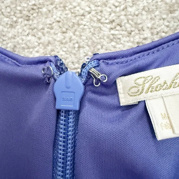 SHOSHANNA - Serena Glitter Mini Dress - Periwinkle- size 8 - Immaculate