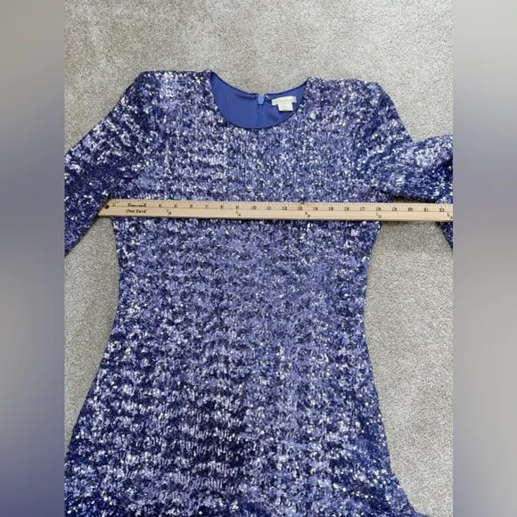 SHOSHANNA - Serena Glitter Mini Dress - Periwinkle- size 8 - Immaculate