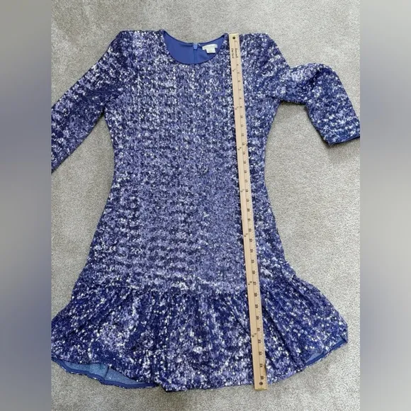 SHOSHANNA - Serena Glitter Mini Dress - Periwinkle- size 8 - Immaculate