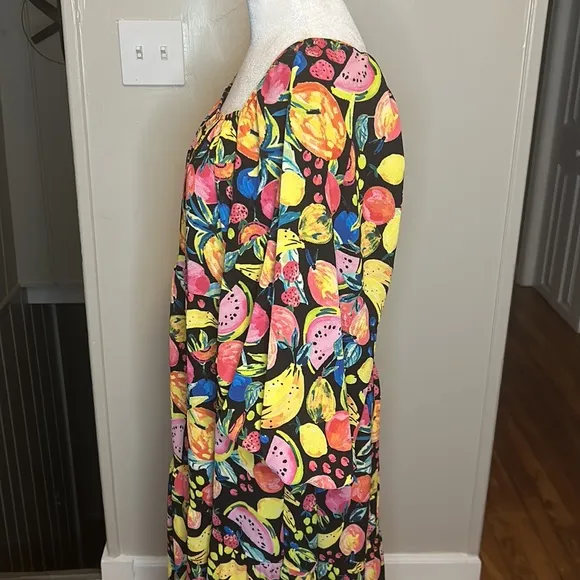Show Me Your Mumu Day or Night Midi Dress in Fruity Tango Print NWT Size Small
