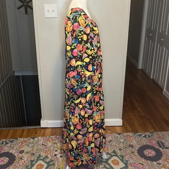 Show Me Your Mumu Day or Night Midi Dress in Fruity Tango Print NWT Size Small