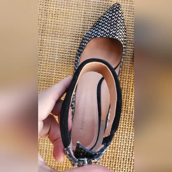 Sigerson Morrison Black and White Women's Heels Sz 6.5
