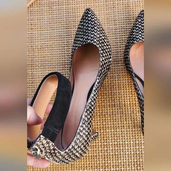 Sigerson Morrison Black and White Women's Heels Sz 6.5