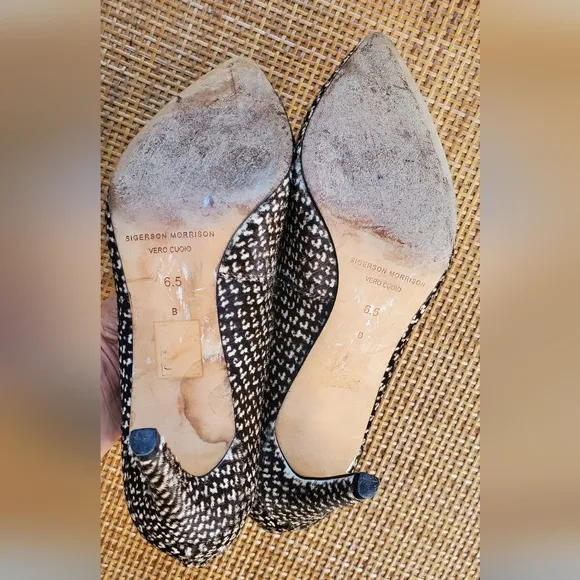 Sigerson Morrison Black and White Women's Heels Sz 6.5