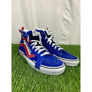 Size 10.5 - Red Blue Vans Sk8-hi Surf The Web Sneakers skate