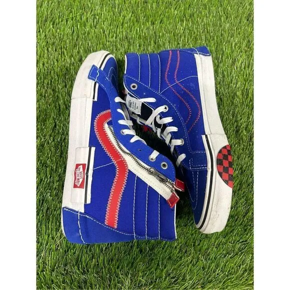 Size 10.5 - Red Blue Vans Sk8-hi Surf The Web Sneakers skate