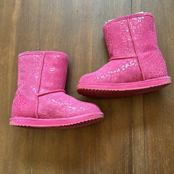 Size 11 EMU Australia leopard brumby berry rogue water proof suede wool boots